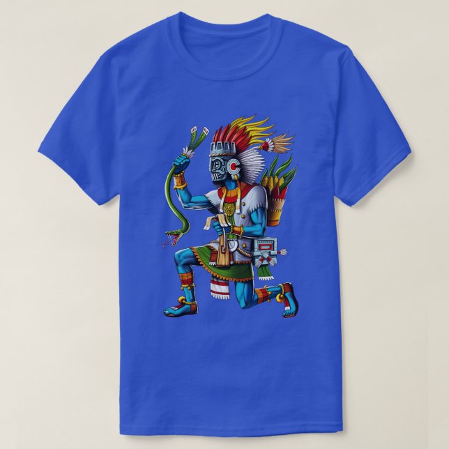 Ancient Aztec God Tlaloc T-Shirt (Design Front)