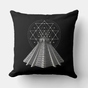 Ancient Aztec Pyramid Cushion