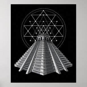 Ancient Aztec Pyramid Poster