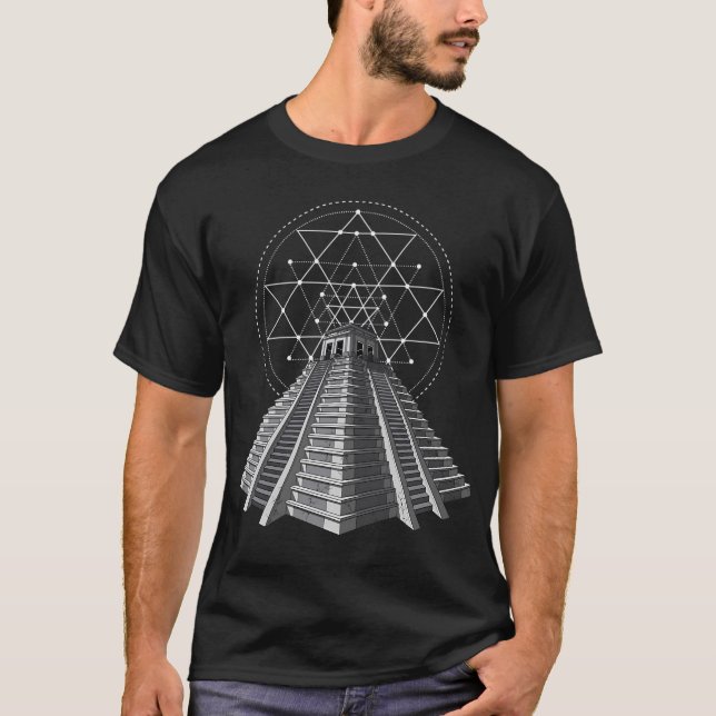 Ancient Aztec Pyramid T-Shirt (Front)