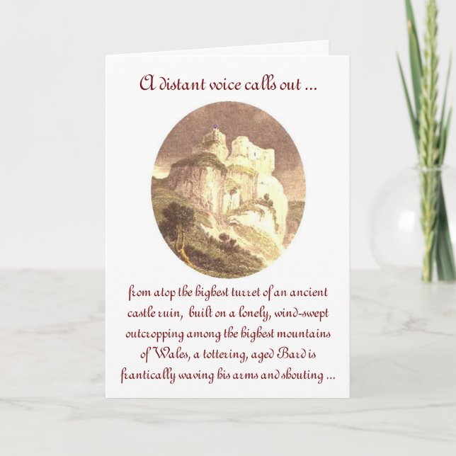 Ancient Bard St. David's Day Greeting Card (Front)