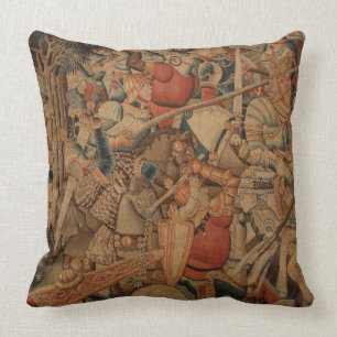 Ancient Battle Tapestry Cushion