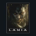 Ancient Beast & Creatures: LAMIA Postcard<br><div class="desc">Lamia: From the suffocating depths of an ancient swamp, Lamia rises—half-woman, half-serpent—her scaled body coiling through the mist as her hollow, predatory eyes search the darkness. Regarded as a night-haunting spirit and devourer of children, she moves in somber silence, a creeping horror whispered of in trembling voices long after the...</div>