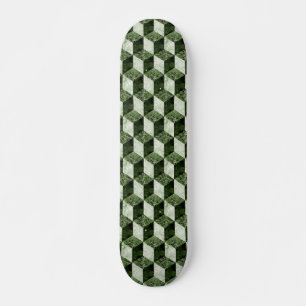 Ancient Block Pattern 03 - Retro Skateboard