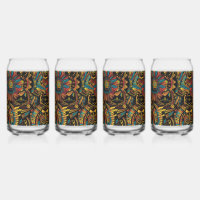 Ancient Blue "Aztec Dream" 16oz Printed Glass Set