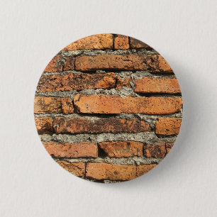 Ancient Brick Wall 6 Cm Round Badge