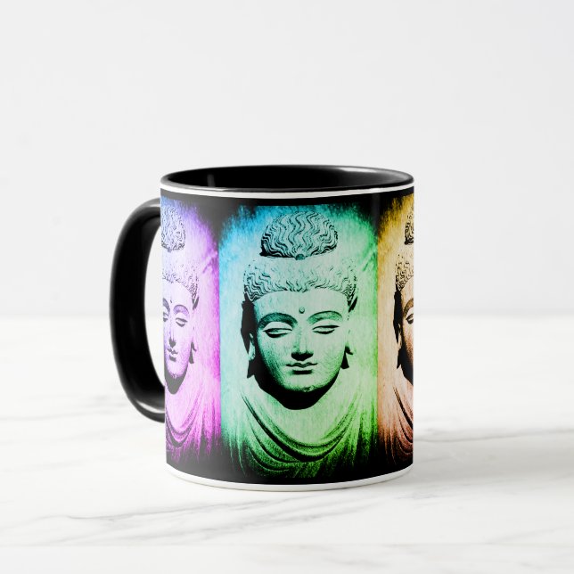 Ancient Buddha - Multi Coloured Tea/Coffee mug (Front Left)