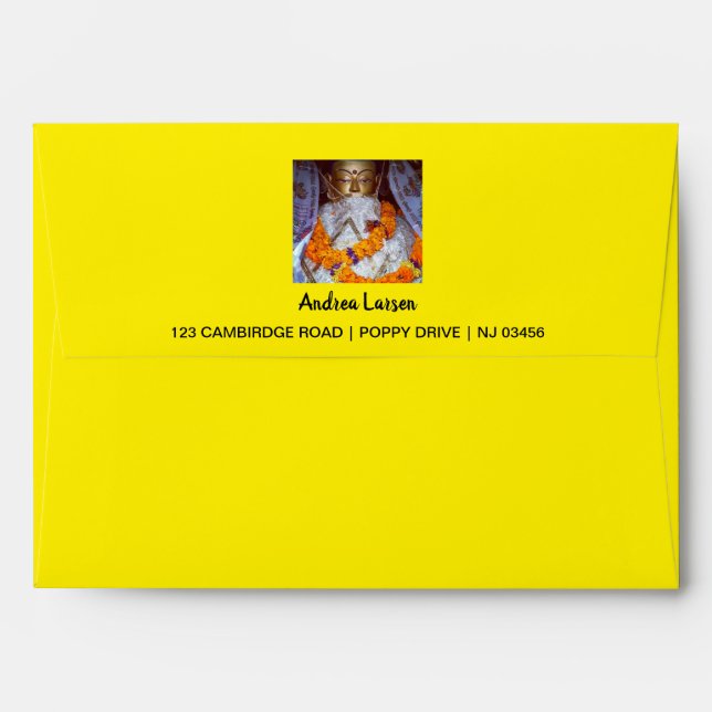 Ancient Buddha, The Himalayas - Nepal (Tibet) Envelope (Back (Top Flap))