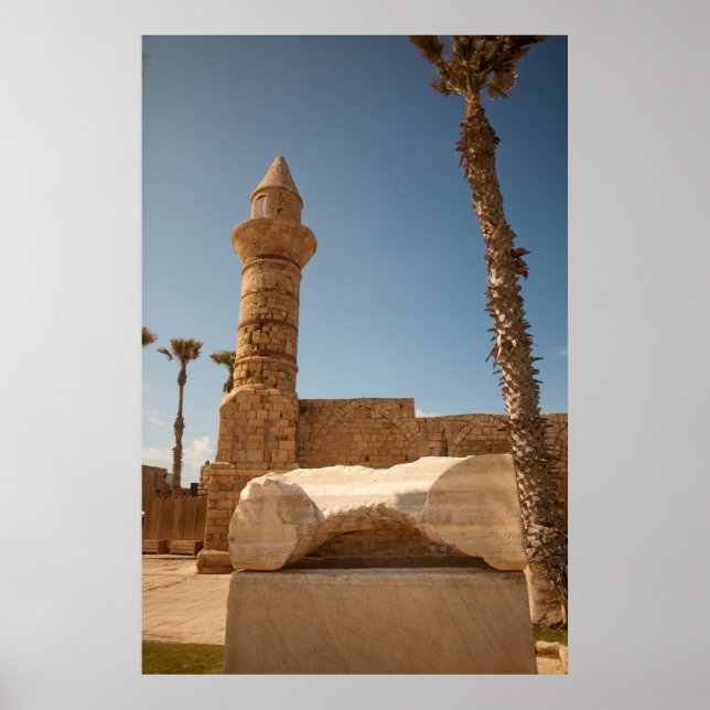 Ancient Caesarea Ruins Poster (Front)