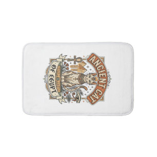 Ancient Cat Of Egypt Cat Ancient Egypt Vintage Vec Bath Mat