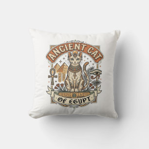 Ancient Cat Of Egypt Cat Ancient Egypt Vintage Vec Cushion