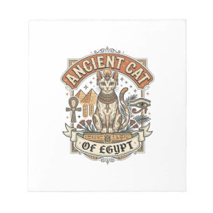Ancient Cat Of Egypt Cat Ancient Egypt Vintage Vec Notepad