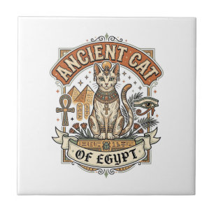 Ancient Cat Of Egypt Cat Ancient Egypt Vintage Vec Tile