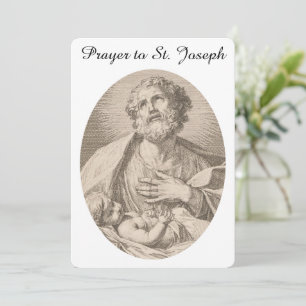 Ancient Catholic Prayer to St. Joseph Flat Card