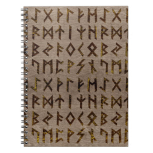 Ancient Celtic Runes  Alphabet pattern Spiral Notebook