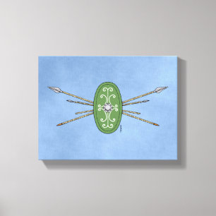 Ancient Celtic Shield and Spears Canvas Print