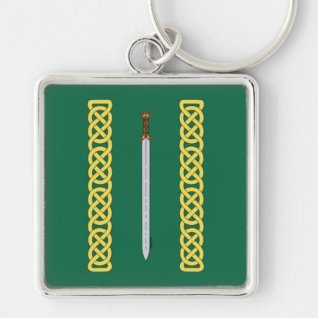 Ancient Celtic Sword and Knotwork Key Ring (Front)