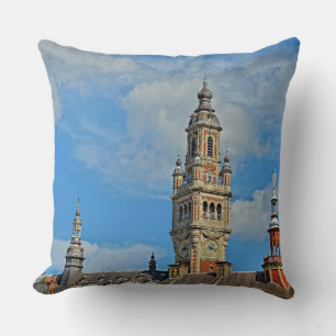 Ancient Chamber of Commerce of city Lille, France Cushion