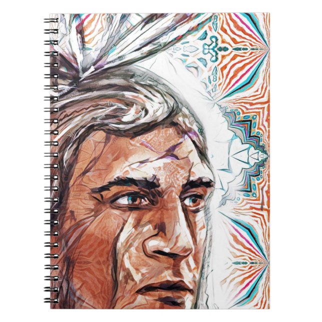 Ancient chieftan and fractal pattern notebook (Front)