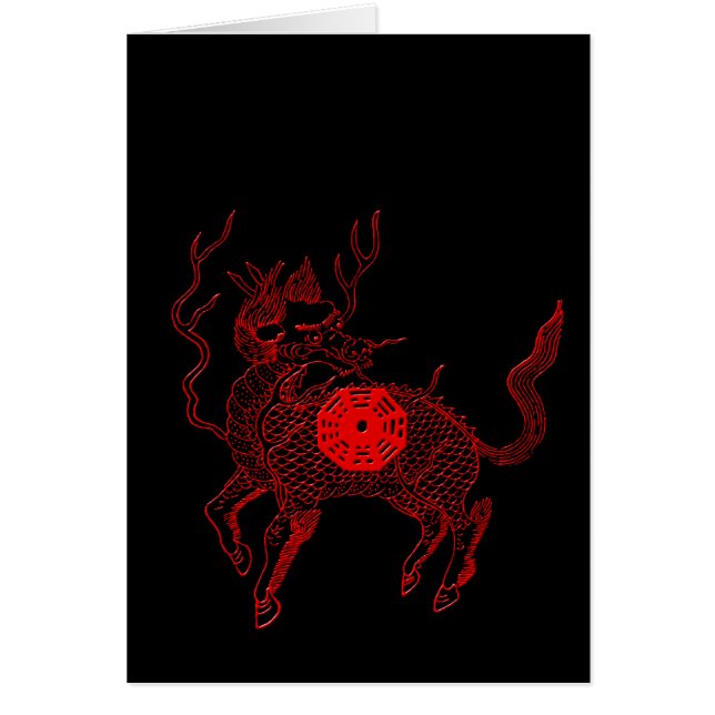Ancient chinese auspicious dragon horse Lung Ma (Front)