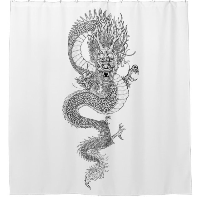 Ancient Chinese dragon  Shower Curtain (Front)