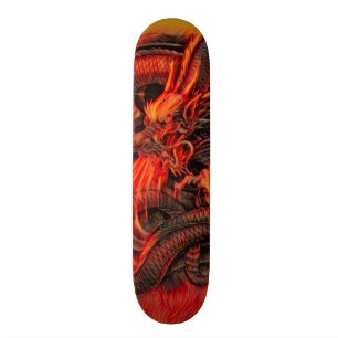 Ancient Chinese Fire Dragon Custom Pro Park Board Skateboard