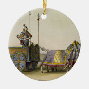 Ancient Chinese War Chariot, from 'Le Costume Anci Ceramic Tree Decoration