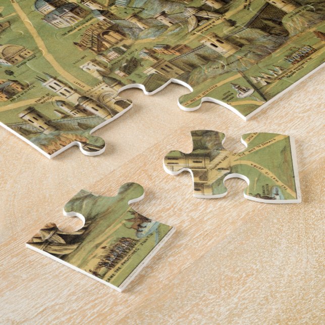 Ancient city of Jerusalem with Solomon's Temple Jigsaw Puzzle (Side)