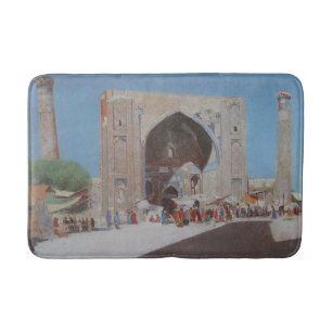 Ancient City of Samarkand (by Vasily Vereshchagin) Bath Mat