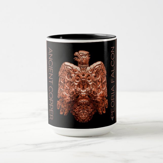 Ancient Copper Peoria Falcon Restored coffee mug (Center)