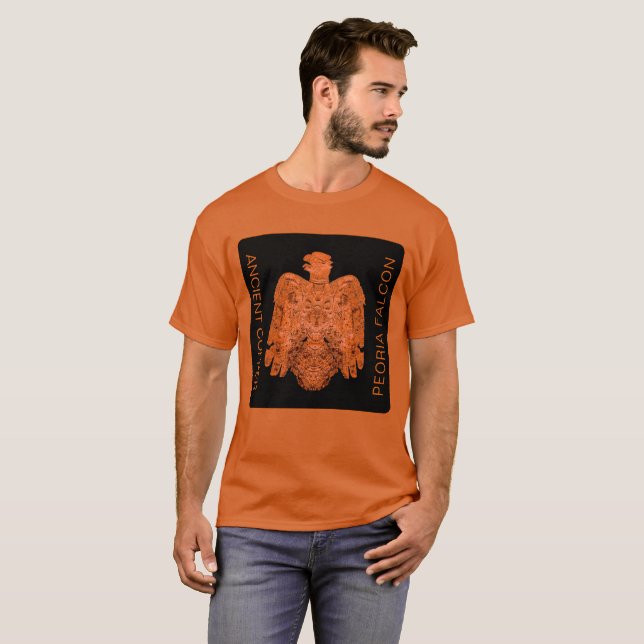 Ancient Copper Peoria Falcon Restored  T-Shirt (Front Full)