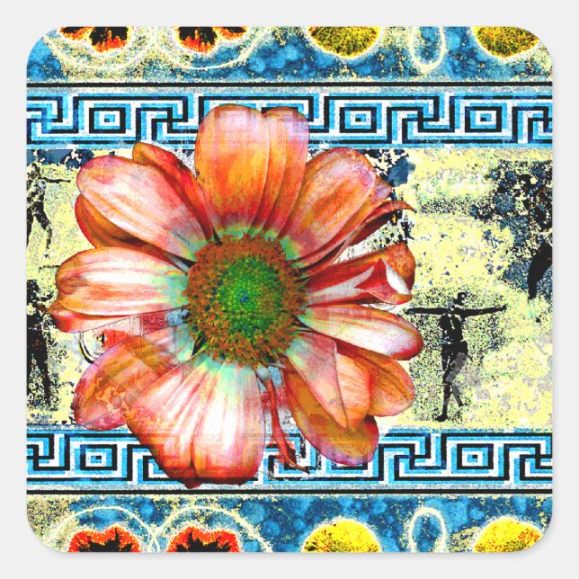 Ancient Dance Square Sticker (Front)