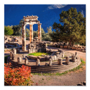 Ancient Delphi Greece Ruins Photo Print – Historic