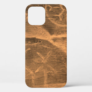 ancient design on the cave wall. history of antiqu iPhone 12 case