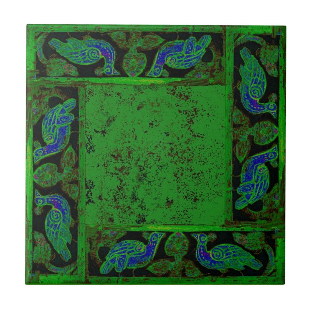 Ancient Designs In Emerald Fourth Of Four Tile (Front)