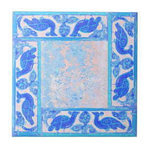 Ancient Designs In Sky Blue First Of Four Tile