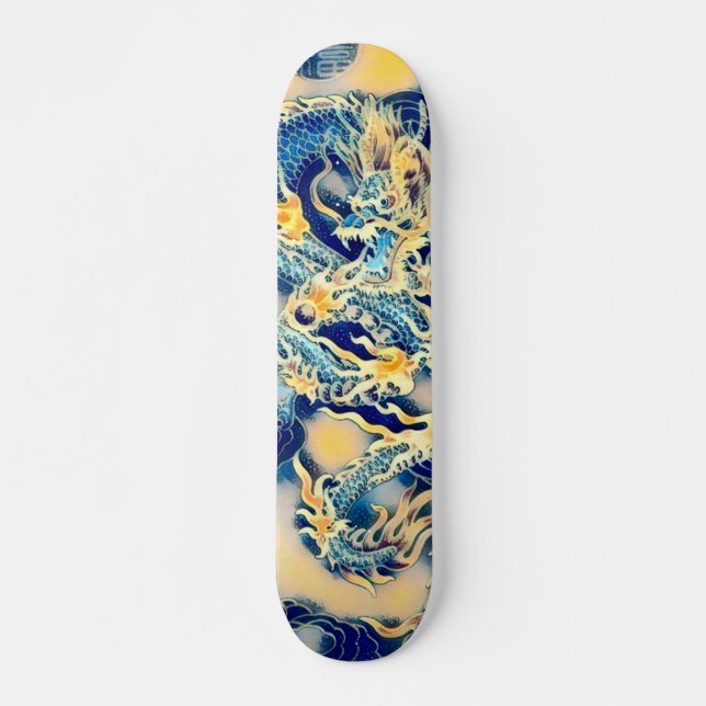 Ancient Dragon Scroll Element Custom Pro Board Skateboard (Front)