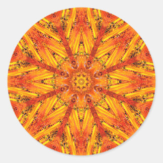 Ancient Echoes Crystal Mandala Classic Round Sticker