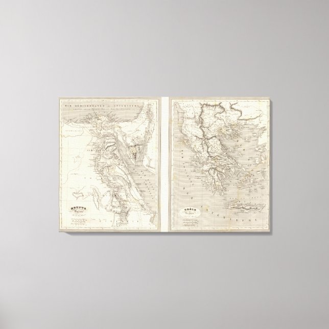 Ancient Egypt, Ancient Greece Canvas Print (Front)