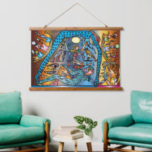 Ancient Egypt Art God Geb Supports Nut in Heaven