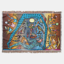 Ancient Egypt Art God Geb Supports Nut in Heaven