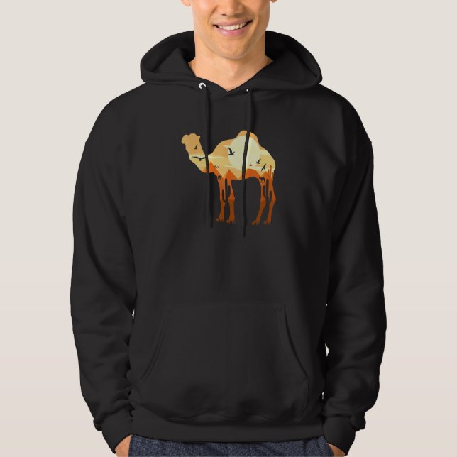 Ancient Egypt Cairo Camel Cactus Trip Souvenir Pyr Hoodie (Front)