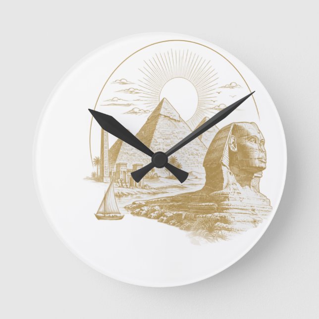 Ancient Egypt Collection Round Clock (Front)