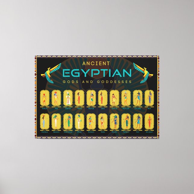 Ancient Egypt Deities Poster Canvas Print (Front)