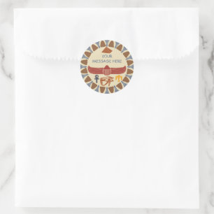Ancient Egypt Egyptian Graphics Collage Classic Round Sticker