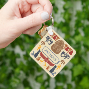 Ancient Egypt Egyptian Graphics Collage Key Ring