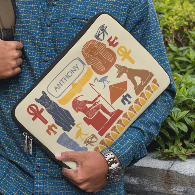 Ancient Egypt Egyptian Graphics Collage Laptop Sleeve (Creator Uploaded)