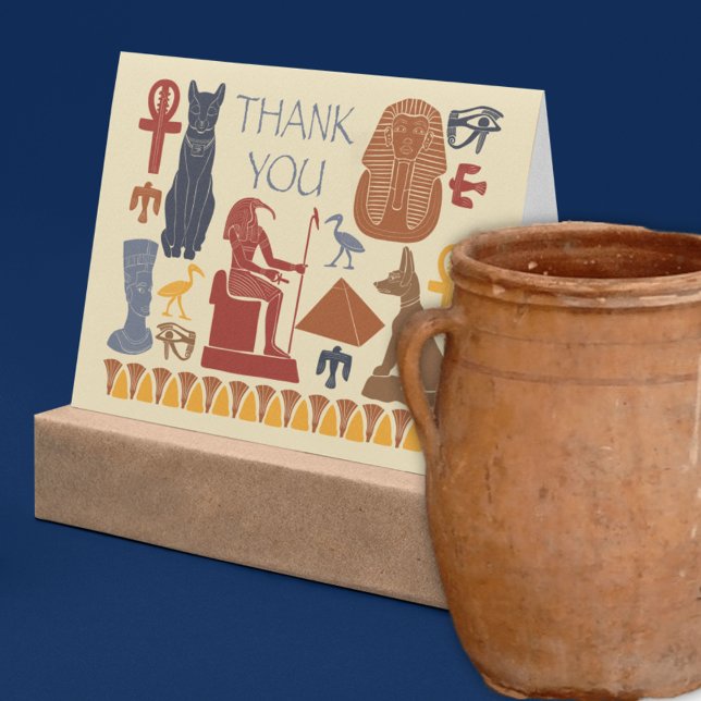 Ancient Egypt Egyptian Graphics Collage Thank You Card (Creator Uploaded)