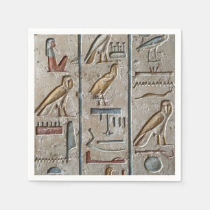 Ancient Egypt Engraved Unique Hieroglyphic Carved Napkin