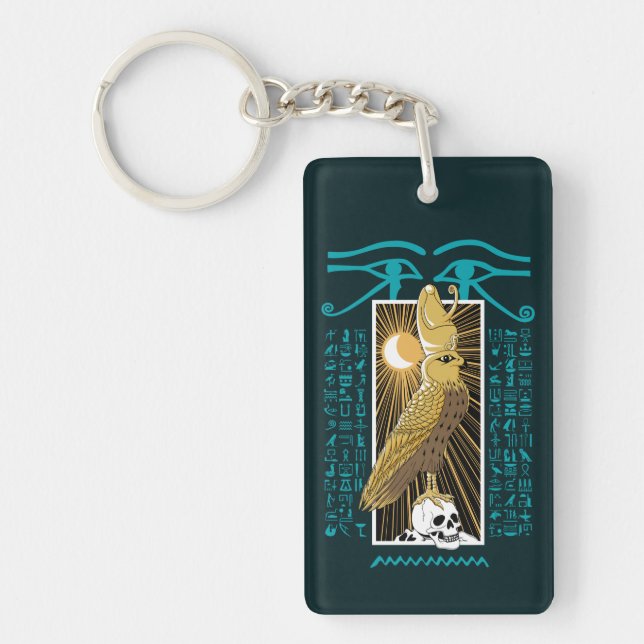 Ancient Egypt Falcon God Horus Key Ring (Front)